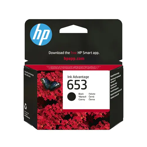 HP Oryginalny czarny wkład atramentowy 653 Advantage, czarny (360 stron)
