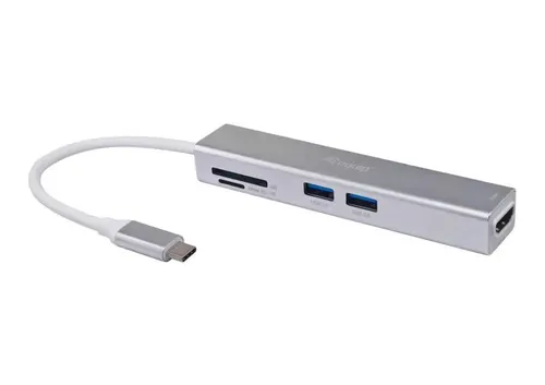 Equip 133480 stacja dokująca USB 3.2 Gen 1 (3.1 Gen 1) Type-C Srebrny