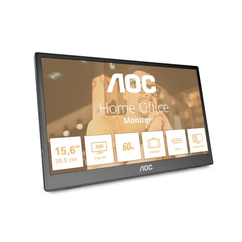 AOC 16T3EA przenośny telewizor / monitor Czarny 39,6 cm (15.6") 1920 x 1080 px