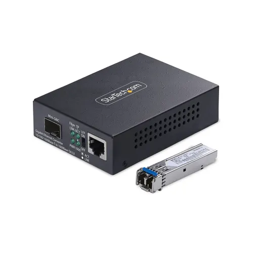 StarTech.com MCM1110SMLC40 konwerter sieciowy 2000 Mbit/s 1310 nm Pojedynczy Czarny