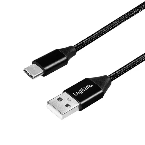 LogiLink CU0140 kabel USB USB 2.0 1 m USB C USB A 0,48 Gbit/s Czarny