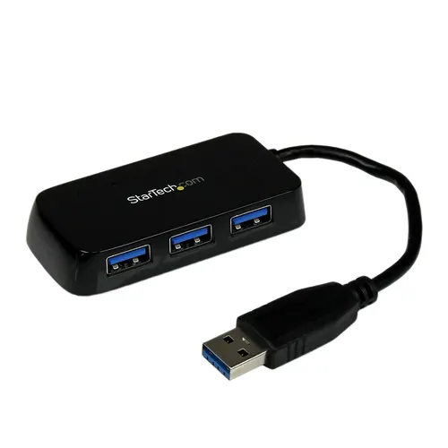 StarTech.com ST4300MINU3B huby i koncentratory USB 3.2 Gen 1 (3.1 Gen 1) Type-A 5000 Mbit/s Czarny