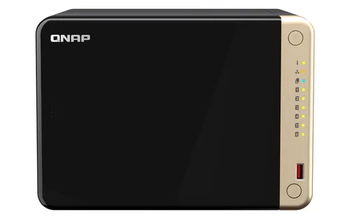 QNAP TS-664 NAS Tower Intel® Celeron® N5095 8 GB DDR4 0 TB QNAP QTS Czarny, Brąz