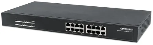 Intellinet 560993 przełącznik sieciowy Nie zarządzany L2 Gigabit Ethernet (10/100/1000) Obsługa PoE 1U Czarny