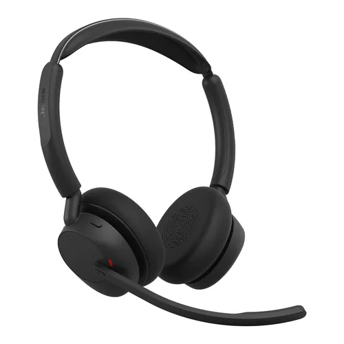 Jabra Evolve3 45 Zestaw słuchawkowy Bezprzewodowy Opaska na głowę Biuro/centrum telefoniczne USB Typu-A Bluetooth Czarny, stereo, UC, USB-A, ze stacją