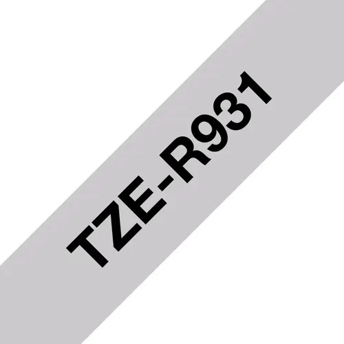 Brother TZE-R931 taśmy do etykietowania Czarny na srebrnym