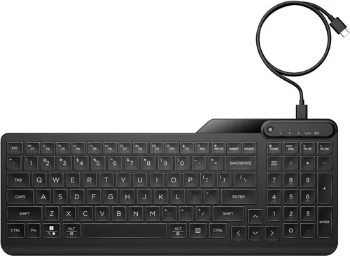 HP Przewodowa klawiatura do wielu urządzeń 405 z podświetleniem (7N7C1AA#ABB)