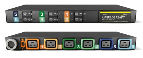 Vertiv MG01X1R1-06L193-3PS56B2H10-S rozdzielacz zasilania PDU 6 x gniazdo sieciowe 1U Czarny
