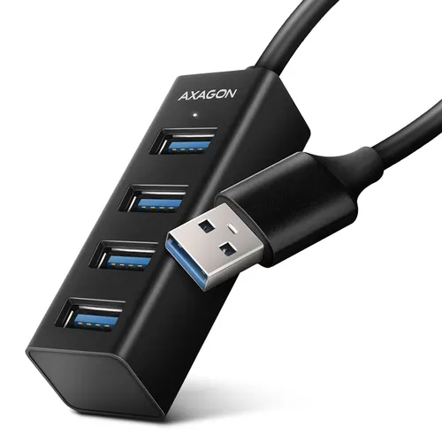 Axagon HUE-M1A huby i koncentratory USB 3.2 Gen 1 (3.1 Gen 1) Type-A 5000 Mbit/s Czarny