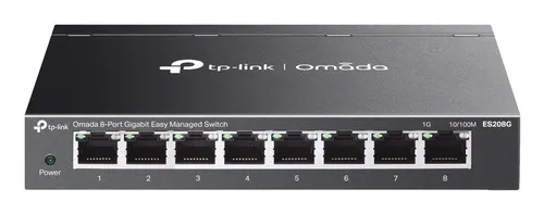 TP-Link Omada ES208G przełącznik sieciowy Zarządzany L2 Gigabit Ethernet (10/100/1000) Czarny