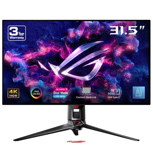 ASUS ROG Swift PG32UCDP monitor komputerowy 80 cm (31.5") 3840 x 2160 px 4K Ultra HD OLED Czarny