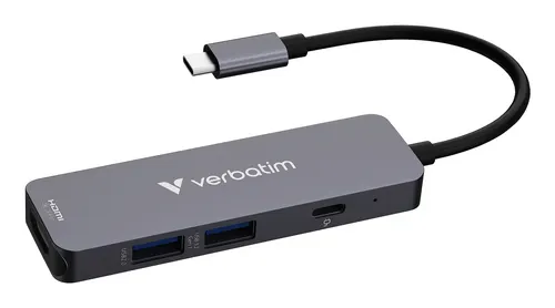Verbatim 32155 huby i koncentratory USB 3.2 Gen 1 (3.1 Gen 1) Type-C 5000 Mbit/s Szary