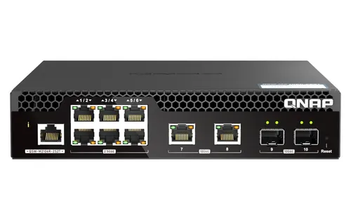 QNAP QSW-M2106R-2S2T przełącznik sieciowy Zarządzany L2 10G Ethernet (100/1000/10000) 1U Czarny