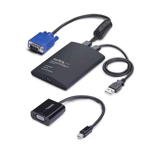 StarTech.com NOTECONS02-VGA-MDP przełącznik KVM Czarny