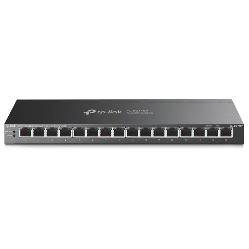 TP-Link TL-SG116P przełącznik sieciowy Nie zarządzany Gigabit Ethernet (10/100/1000) Obsługa PoE Czarny