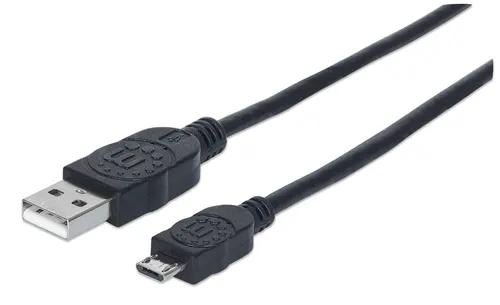 Manhattan 325677 kabel USB USB 2.0 0,5 m USB A Micro-USB B Czarny