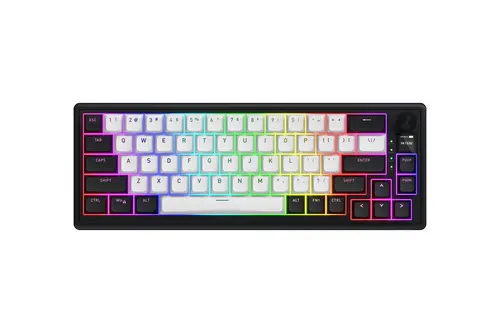 HATOR Skyfall 65 MAG Ultima 8K Wireless klawiatura gamingowa, USB + RF Wireless + Bluetooth, Aurum Ice Magnetic Linear Switches, QWERTY, US-ANSI, Web SyncHUB™