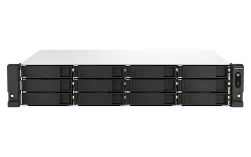 QNAP TS-1264U-RP NAS Rack (2U) Intel® Celeron® 8 GB DDR4 0 TB QNAP QTS Aluminium, Czarny