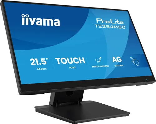 iiyama T2254MSC-B2AG monitor komputerowy 54,6 cm (21.5") 1920 x 1080 px Full HD LED Ekran dotykowy Czarny
