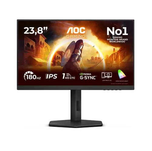 AOC 24G4X monitor komputerowy 60,5 cm (23.8") 1920 x 1080 px Full HD LCD Czarny, Szary