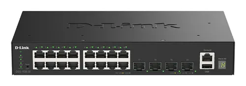 D-Link DGS-1530-20/E przełącznik sieciowy Zarządzany L2 Gigabit Ethernet (10/100/1000) Czarny