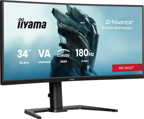 iiyama G-MASTER GCB3484WQSU-B1 monitor komputerowy 86,4 cm (34") 3440 x 1440 px UltraWide Quad HD LED Czarny