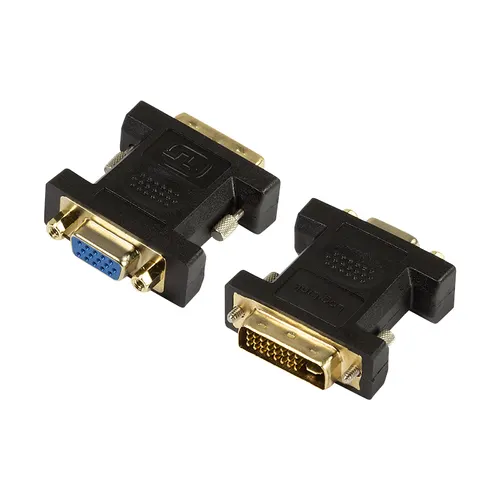 LogiLink AD0001 adapter kablowy VGA (D-Sub) DVI-I Czarny