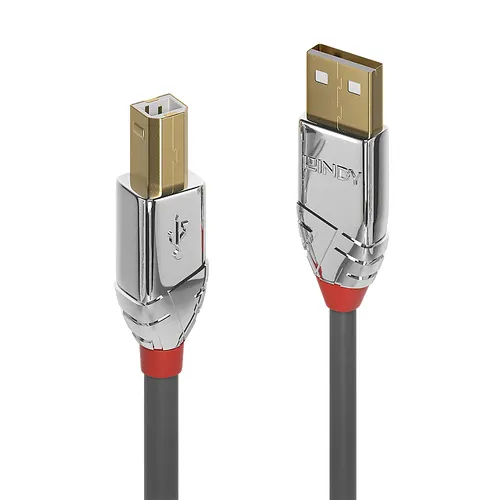 Lindy 36644 kabel USB USB 2.0 5 m USB A USB B 0,48 Gbit/s Szary