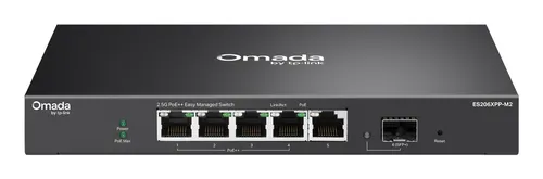 TP-Link ES206XPP-M2 przełącznik sieciowy Zarządzany L2 2.5G Ethernet (100/1000/2500) Obsługa PoE Montaż na biurku/ścianie Czarny