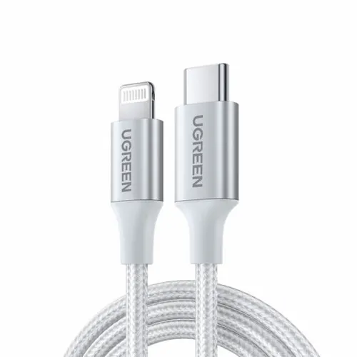 Ugreen 70523 kabel Lightning 1 m Srebrny