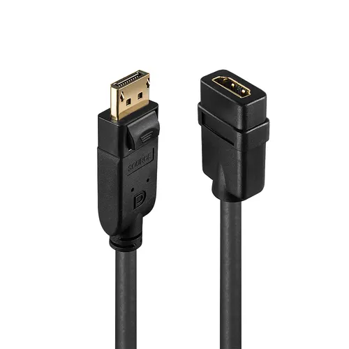 Lindy 41005 adapter kablowy 0,15 m DisplayPort HDMI Czarny