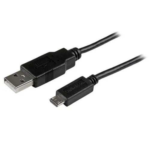 StarTech.com USBAUB15CMBK kabel USB USB 2.0 0,15 m USB A Micro-USB B 0,48 Gbit/s Czarny
