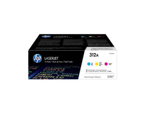 HP Wkład Tri-Pack LaserJet 312A z błękitnym tonerem