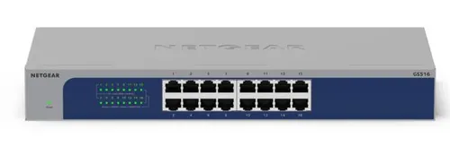 NETGEAR GS516-300EUS przełącznik sieciowy Nie zarządzany Gigabit Ethernet (10/100/1000) Szary