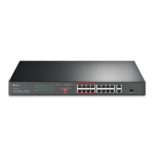 TP-Link TL-SL1218P przełącznik sieciowy Nie zarządzany Gigabit Ethernet (10/100/1000) Obsługa PoE 1U Czarny