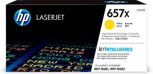HP 657X oryginalny wkład LaserJet z żółtym tonerem o dużej pojemności