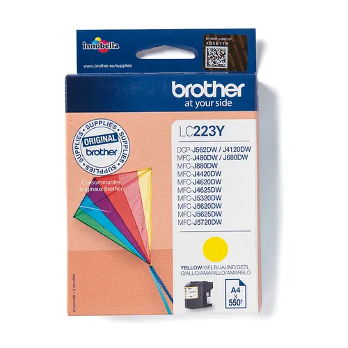 Brother LC223Y nabój z tuszem 1 szt. Oryginalny Żółty