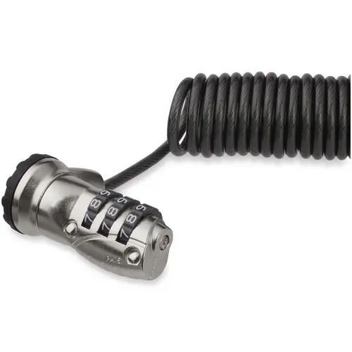 StarTech.com LTLOCK3DCOIL zapięcie do kabli Czarny, Stal nierdzewna 1,8 m