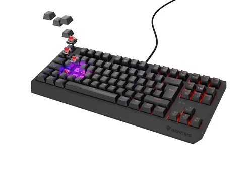 GENESIS Thor 230 TKL DE klawiatura Gaming USB QWERTZ Niemiecki Czarny