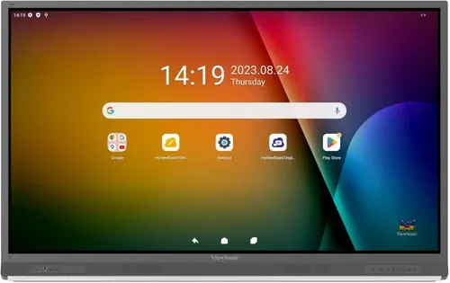 Viewsonic IFP6552-2F signage display Płaski panel Digital Signage 165,1 cm (65") LCD 450 cd/m² 4K Ultra HD Czarny Ekran dotykowy Procesor wbudowany Android
