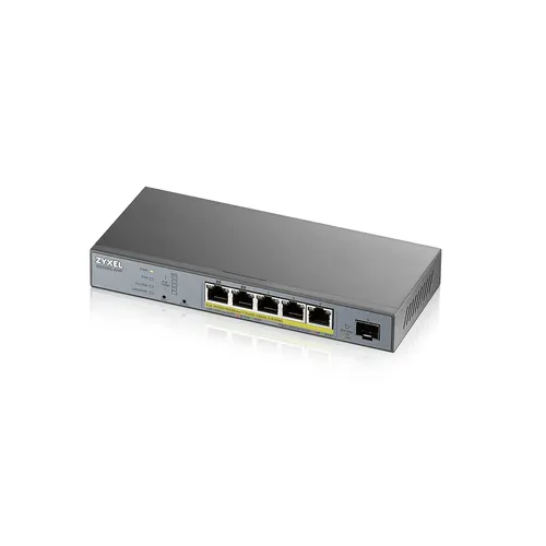 Zyxel GS1350-6HP-EU0101F przełącznik sieciowy Zarządzany L2 Gigabit Ethernet (10/100/1000) Obsługa PoE Szary