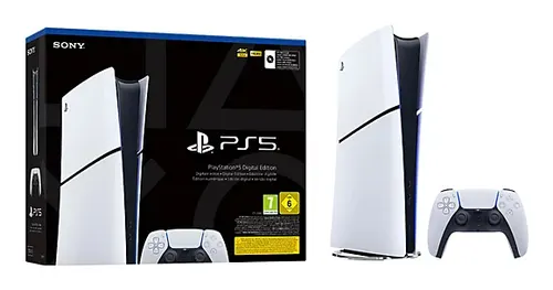 Sony Interactive Entertainment PlayStation 5 Digital Edition 825 GB Wi-Fi Czarny, Biały