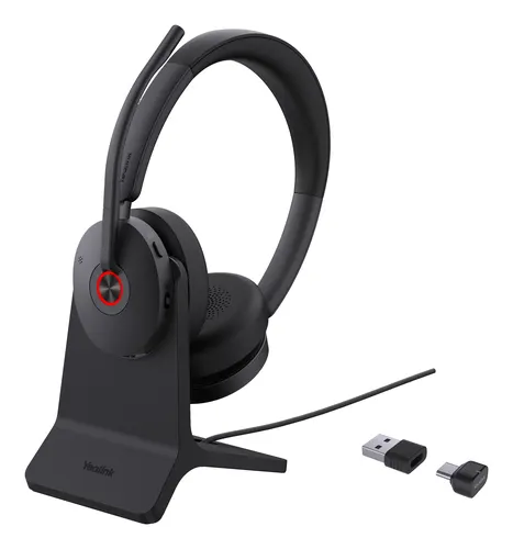 Yealink BH74 + Stand UC USB-C/A Zestaw słuchawkowy Bezprzewodowy Opaska na głowę Biuro/centrum telefoniczne USB Type-C / USB Type-A Bluetooth Podstawka do ładowania Czarny