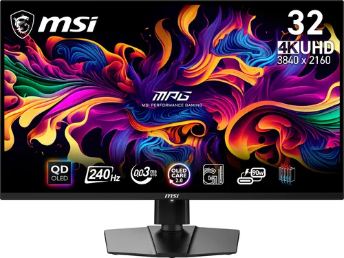 MSI MPG 321URX QD-OLED monitor komputerowy 80 cm (31.5") 3840 x 2160 px 4K Ultra HD Czarny