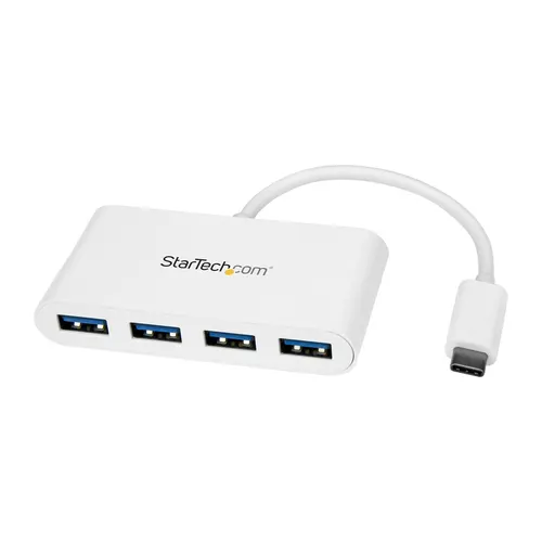 StarTech.com HB30C4ABW huby i koncentratory USB 3.2 Gen 1 (3.1 Gen 1) Type-C 5000 Mbit/s Biały