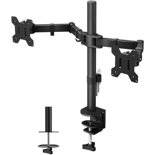 Techly ICA-LCD 382-D uchwyt / stojak do monitorów 68,6 cm (27") Biurko Czarny