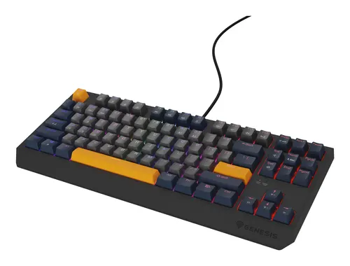 GENESIS Thor 230 TKL Naval Blue Negative Outemu Panda klawiatura Gaming USB QWERTY Angielski Niebieski