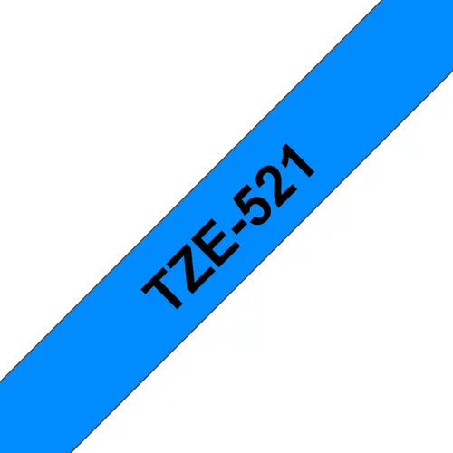 Brother TZE-521 taśmy do etykietowania Czarny na niebieskim