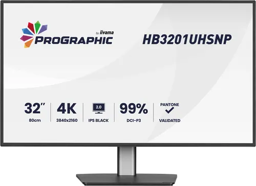 iiyama ProGraphic HB3201UHSNP-B1 monitor komputerowy 80 cm (31.5") 3840 x 2160 px 4K Ultra HD Czarny