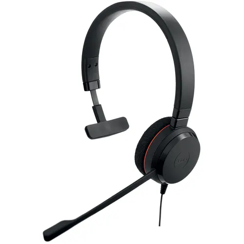 Jabra Evolve 20 Zestaw słuchawkowy Przewodowa Opaska na głowę Biuro/centrum telefoniczne USB Type-C / USB Type-A Czarny, mono, Microsoft Teams